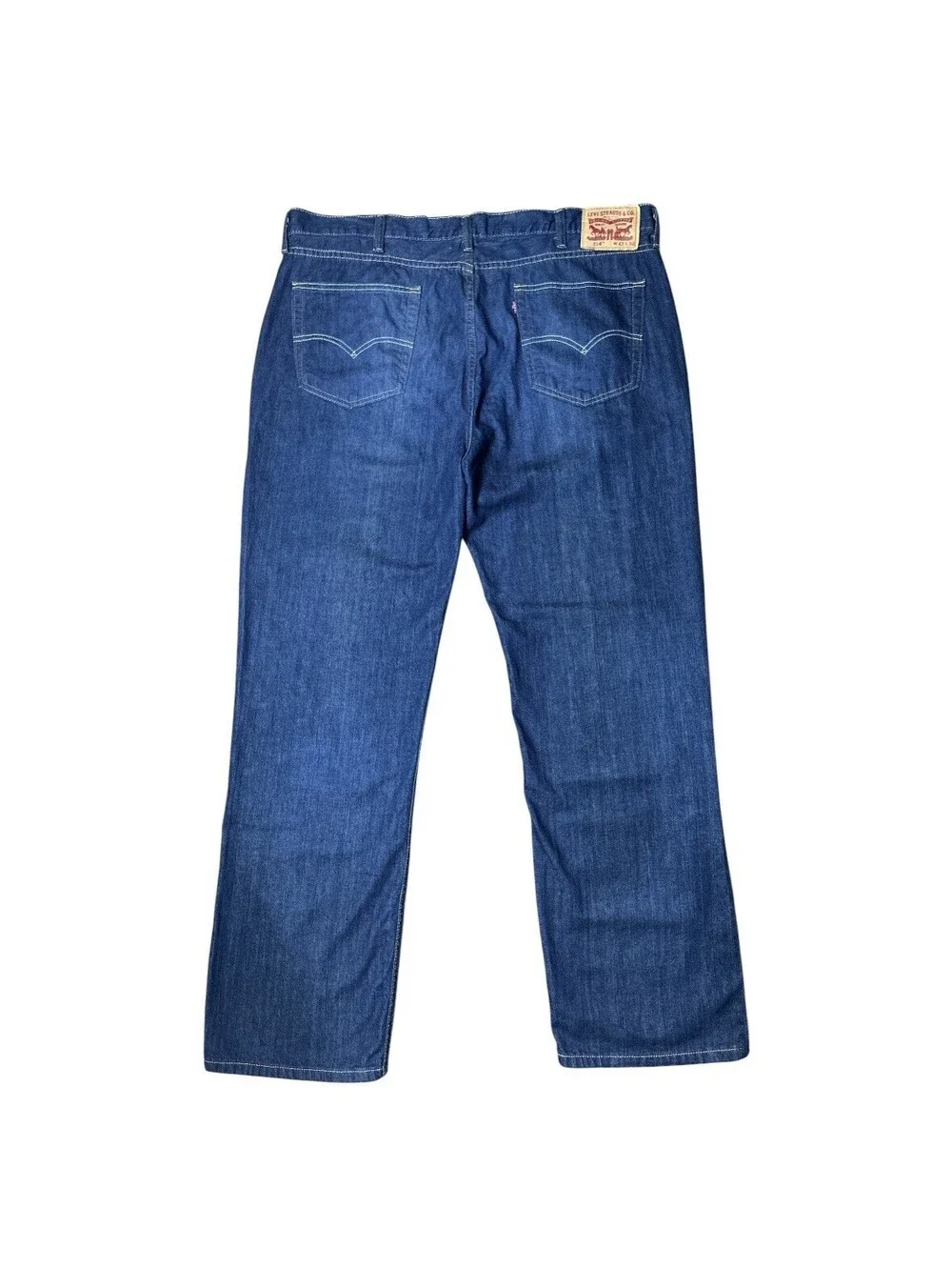Levi’s 515 Mens 42x32 Denim Blue Medium Wash Jeans Stretch Straight Leg 5 Pocket